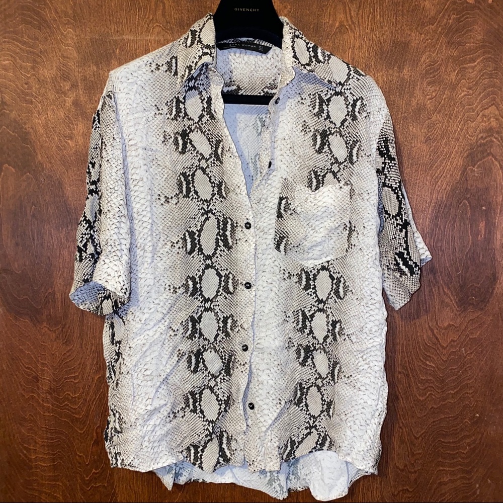 Snakeskin Print Blouse